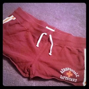 Maroon aero sweat-shorts!