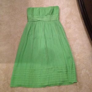 Size 8 J. Crew lime green strapless dress