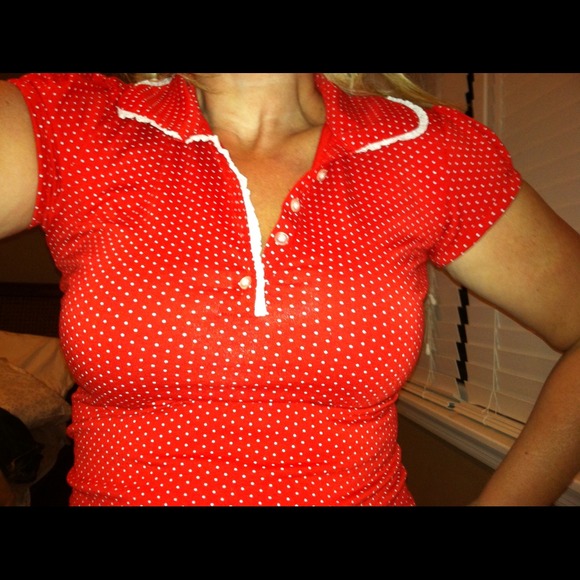 Bundle Red/ white shirts polka dots