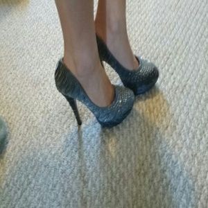 Gemstone platform heels