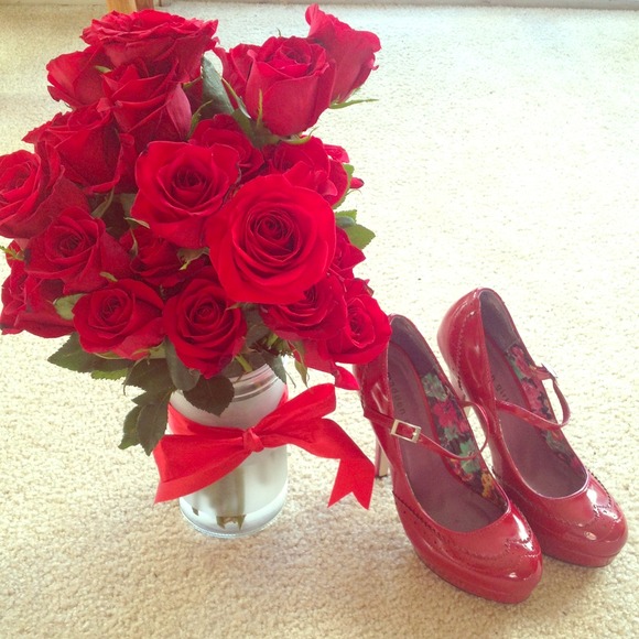 madden girl red high heels❤️