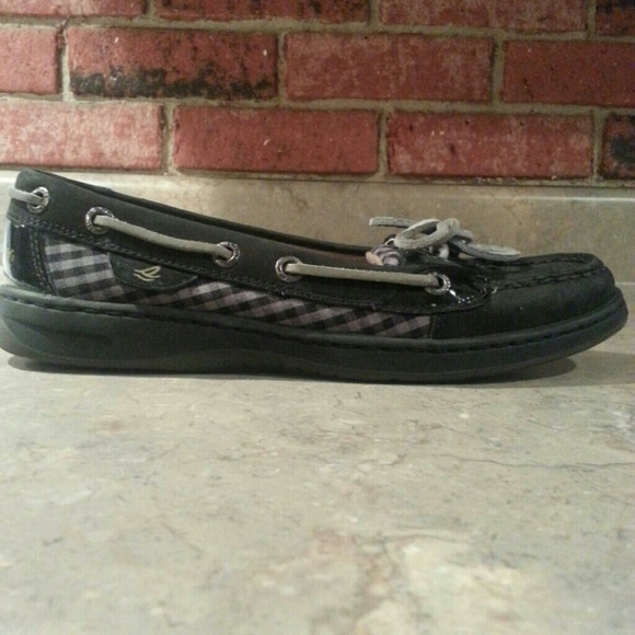 Sperry Shoes - Black & Checker Print Sperry's
