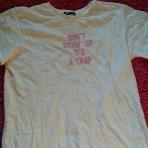 RARE BRANDY MELVILLE DON'T GROW UP IT'S A TRAP TEE