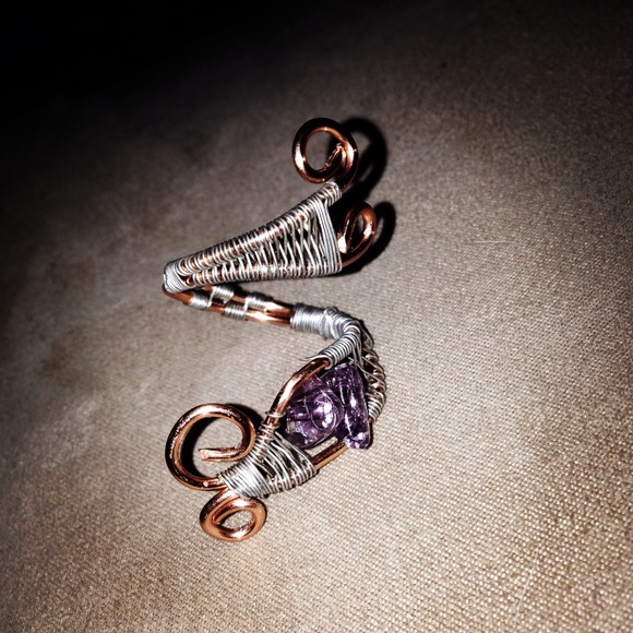 Handmade wire wrapped rings and charms