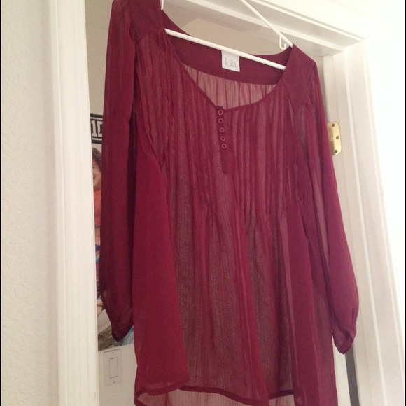 LOLA sheer chiffon top.