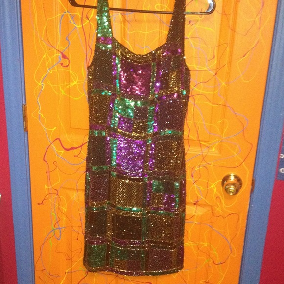 Short beaded formal dress