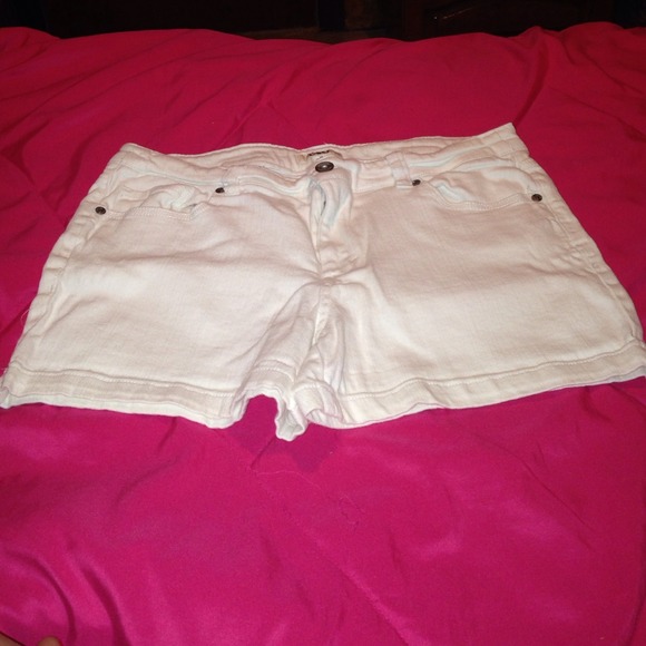 Cato brand white jean shorts