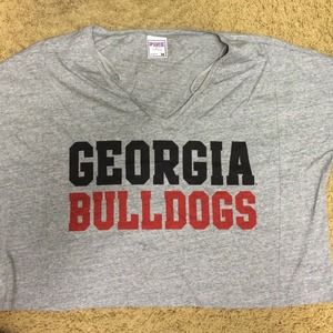VS Pink University of Georgia Crop Top