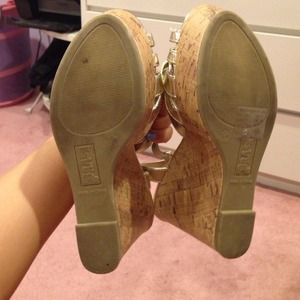 brash Shoes - Gold and Cork Brash Wedges brash Shoes - Gold and Cork Brash Wedges
