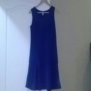 Blue Spandexy Flow fitting Dress