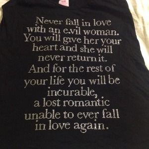 e.vil Tees - Never fall in love with an evil woman