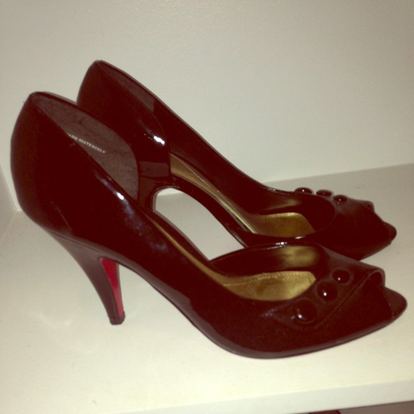 Black Patent Leather 8.5 Peep toe heels