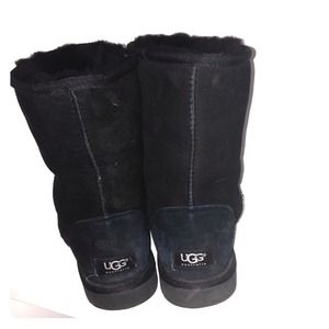 UGG Australia Black size 8 sheepskin boots