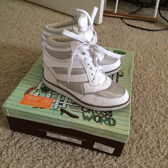 Jeffrey Campbell "Gio" platform sneakers white 8