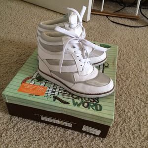Jeffrey Campbell "Gio" platform sneakers white 8