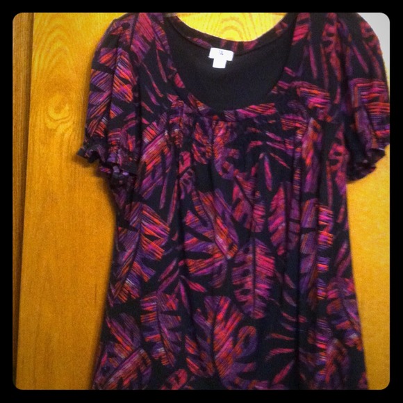 Short sleeve print top