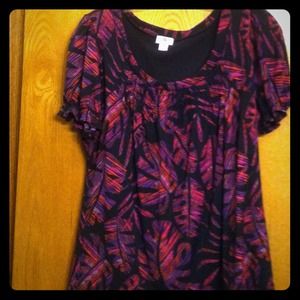 Short sleeve print top