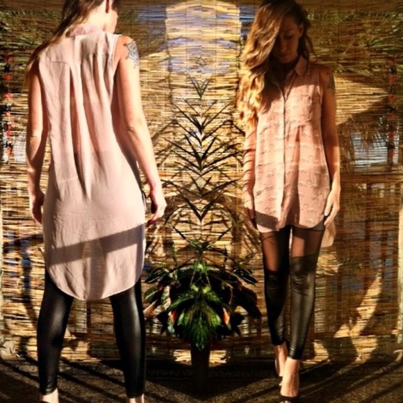 H&M Tops - Sheer High Low Blouse