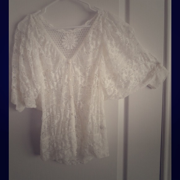Lace and crochet back top!