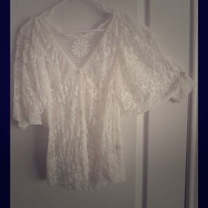 Lace and crochet back top!