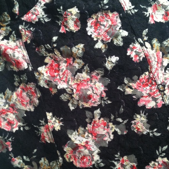 Floral black bustier/ tube top - Picture 2 of 4