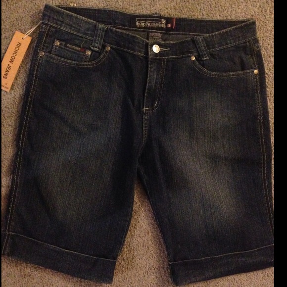 Richcow  Blue Denim Capri Jeans