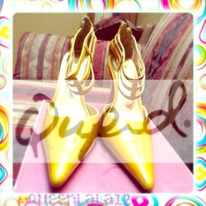Yellow Ankle-Strap Pumps