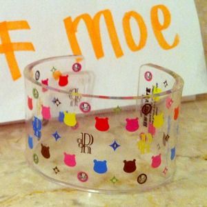 Disney Winnie the Pooh colorful monogram bangle