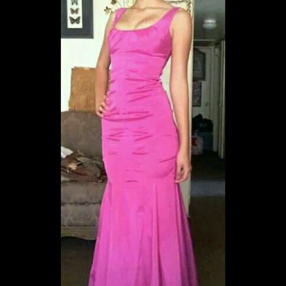 Hot pink mermaid prom/homecoming dress