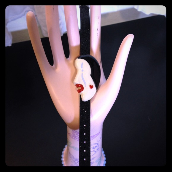 Jewelry - Mod Face Glitter Adjustable Bracelet