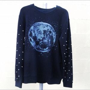 moon studded sweatshirt