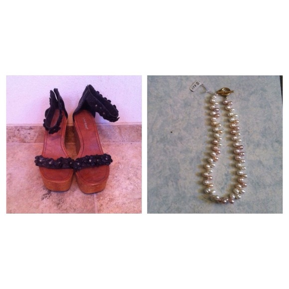 Pearl necklace and wedges bundle