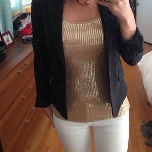 Express Gold Sequin Tank top
