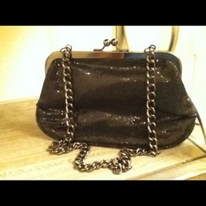 Black sparkly clutch