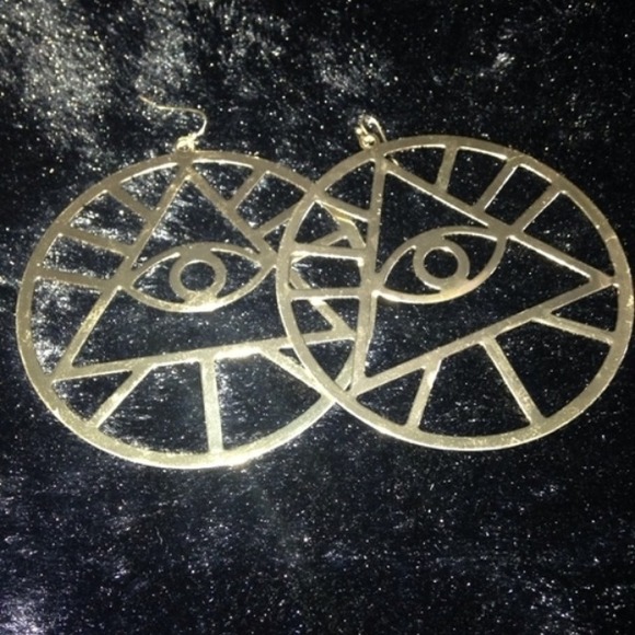 Illuminati hoop earrings