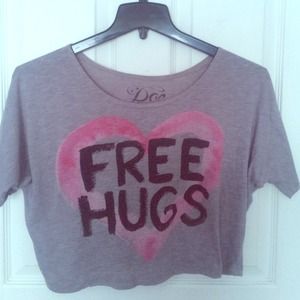 Free Hugs Crop Shirt