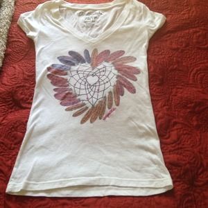 Aèro white printed tee