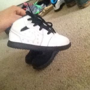Baby jays white and black