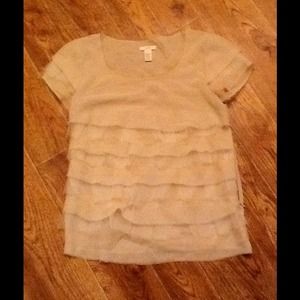 J. Crew ruffled top size 0