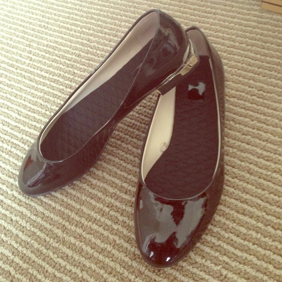 Zara flats metallic heel