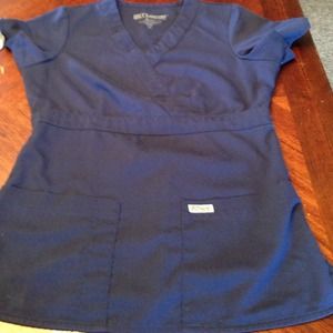 2 Greys anatomy navy scrub top xs.