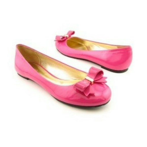 New Coach Leather pink Flats super cute