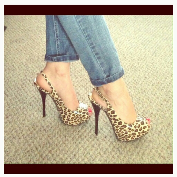Leopard Slingback Heels