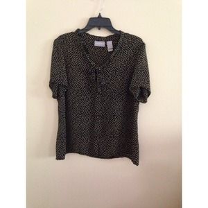 Liz Claiborne polka dot blouse