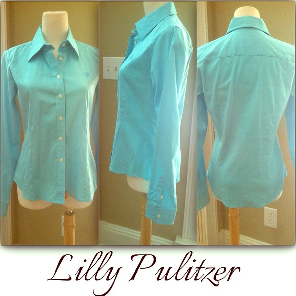 Lilly Pulitzer Tops - Lilly Pulitzer oxford, button down, WORN ONCE!