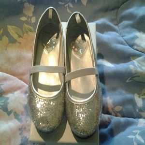 Girls silver dazzles shoes