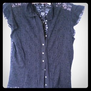 Banana Republic black lace top
