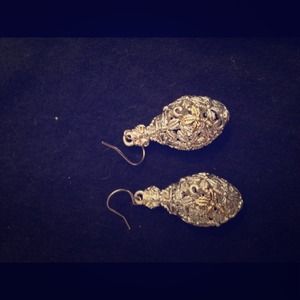 Palm tree drop earrings