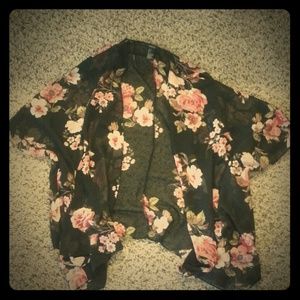 Sheer Floral Kimono