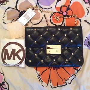 Michael Kors Sloan Quilted Studded Clutch